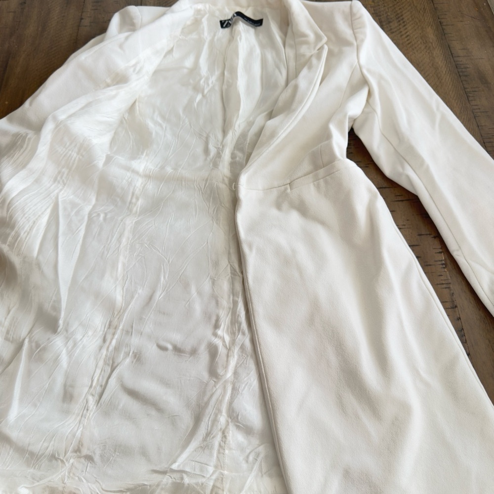 Zara White Women's Blazer - Picture 5 of 12
